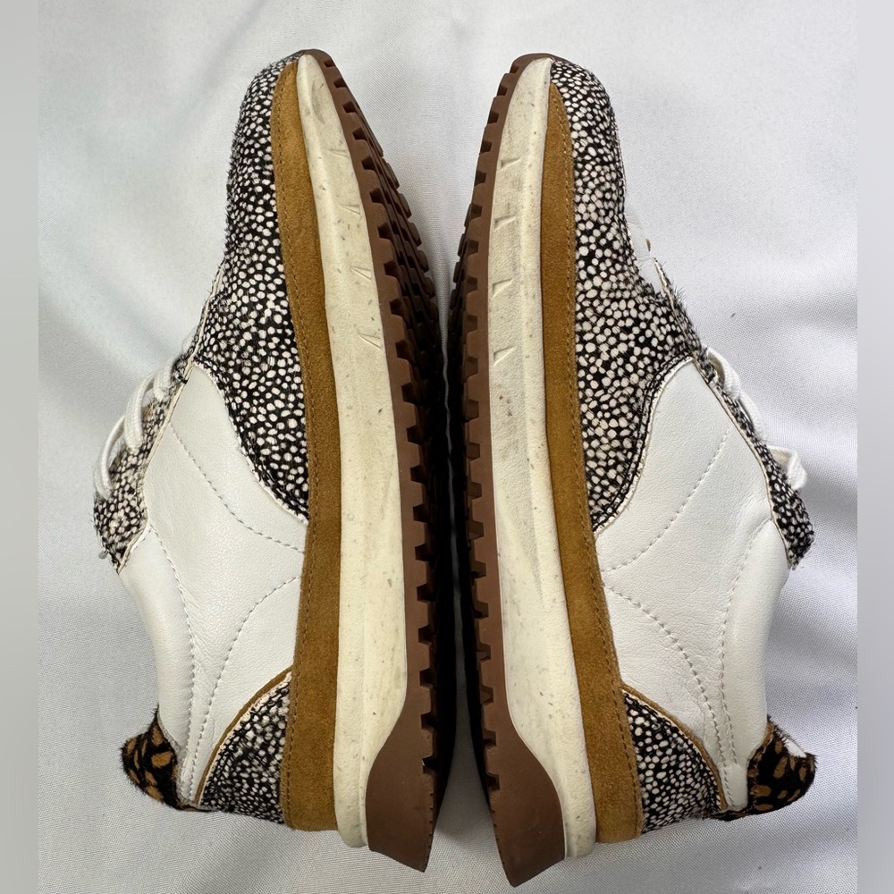 Madewell MWL Kickoff Trainer Sneakers | Spot Dot + Leopard Calf Hair Size 7.5 - Picture 4 of 10